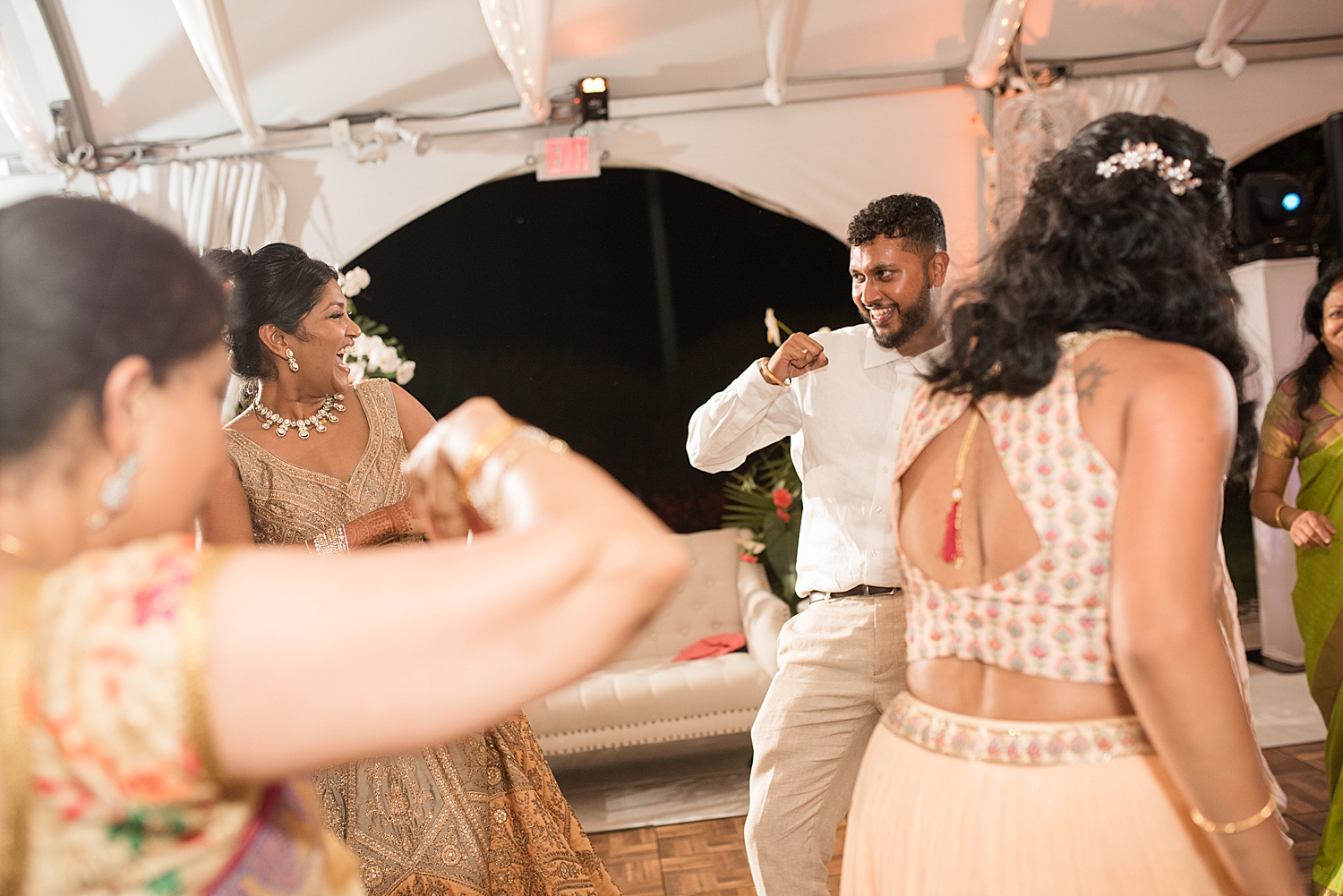 candid guests dancing