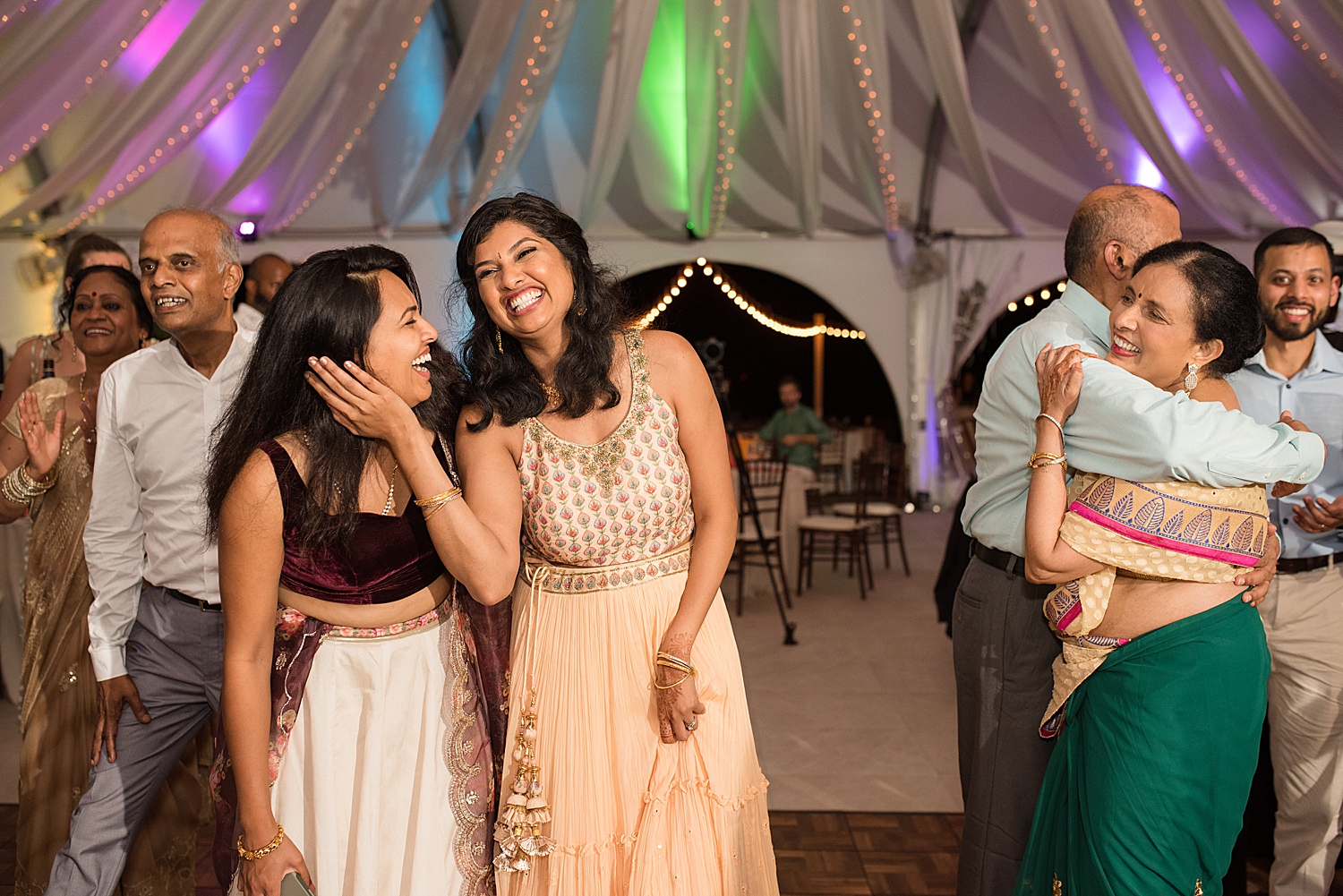 candid guests dancing