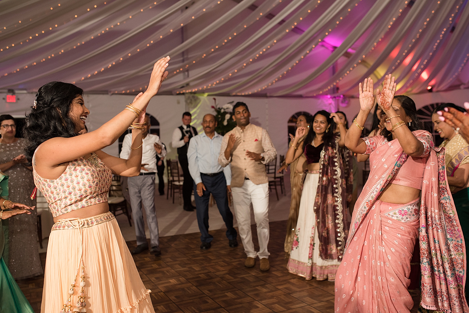 candid guests dancing