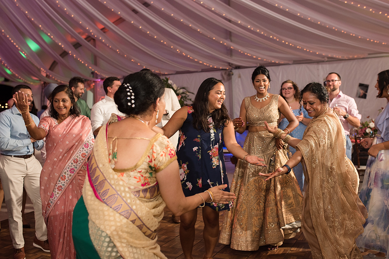 candid guests dancing