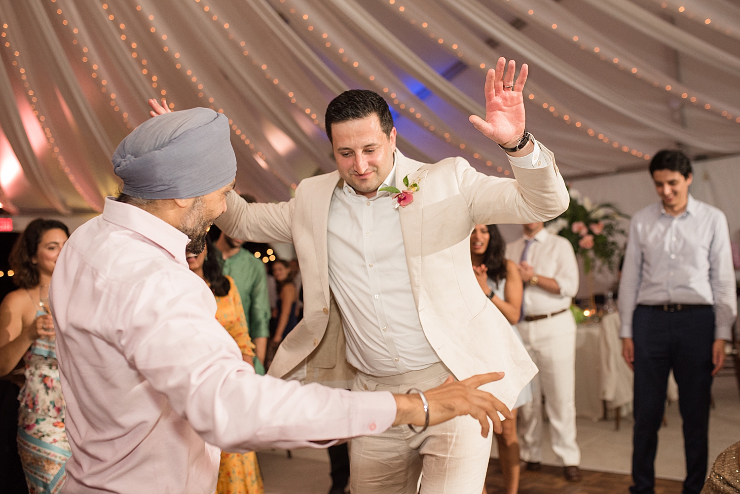 candid guests dancing