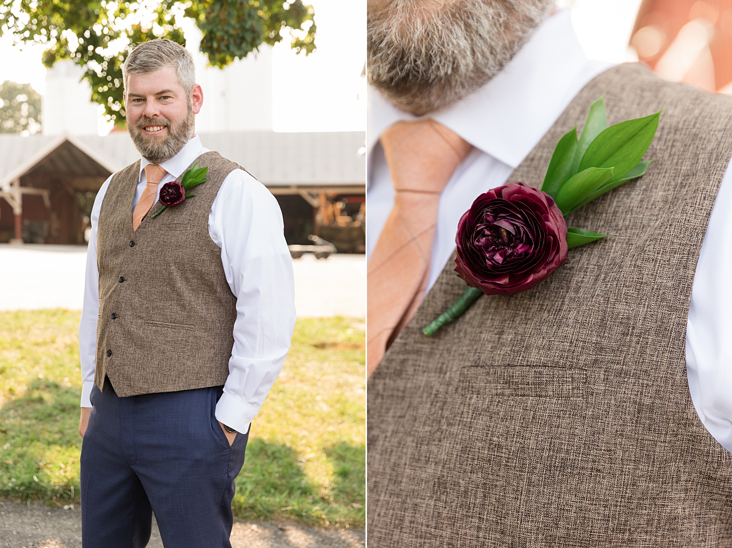 groom portrait boutonniere