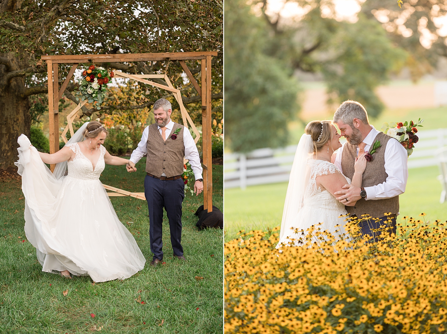 bride and groom couple portrait