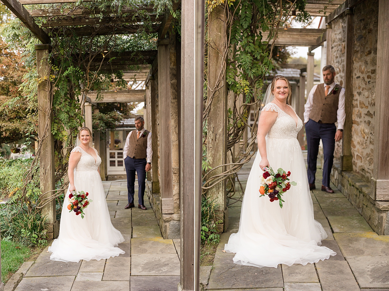 bride and groom couple portrait