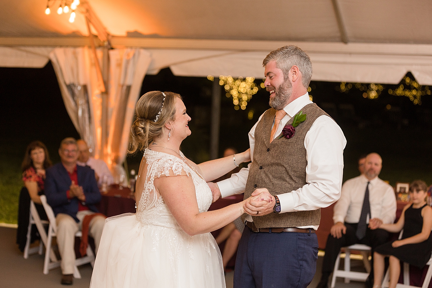 bride and groom first dance