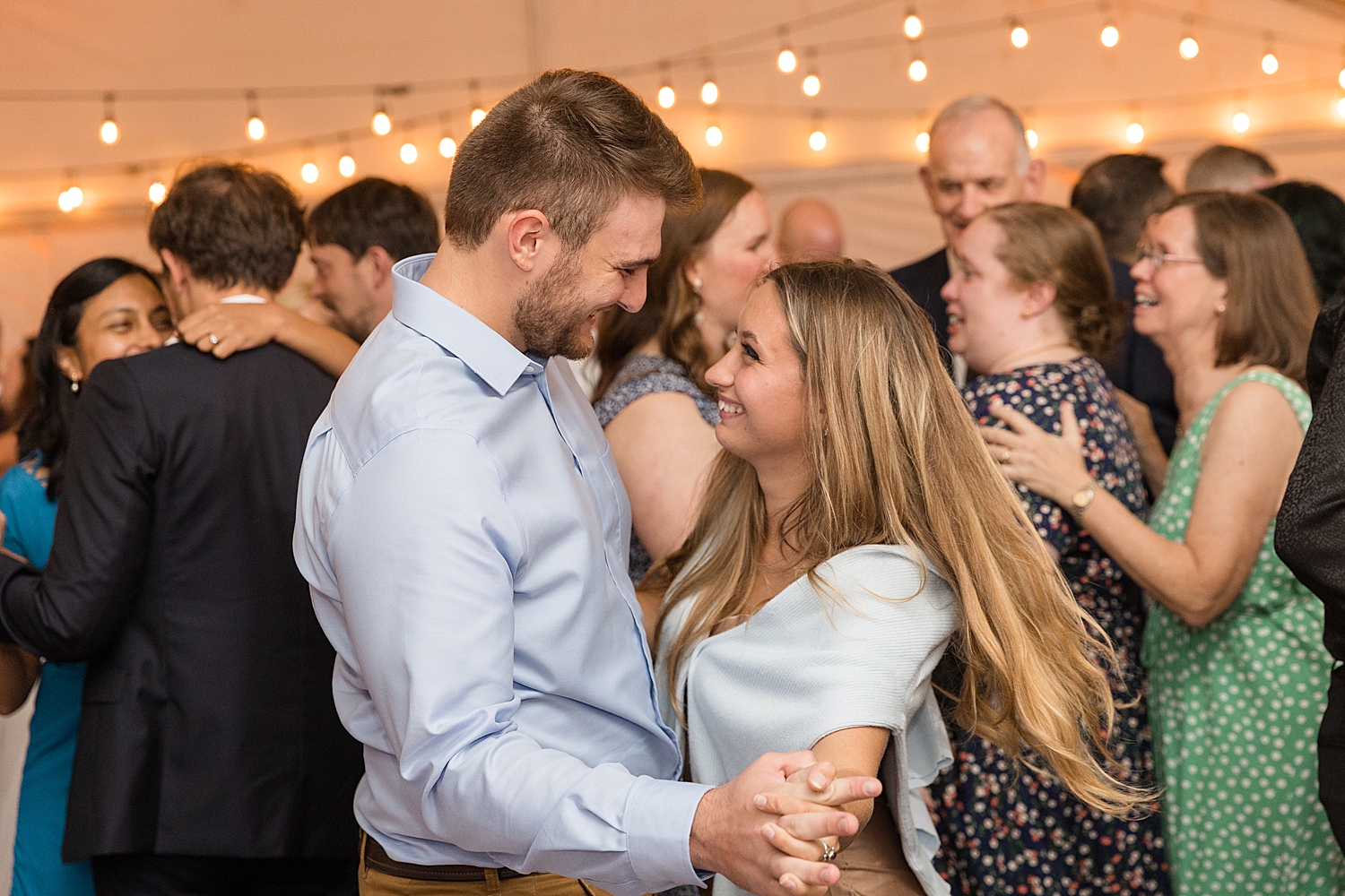 candid guests dancing