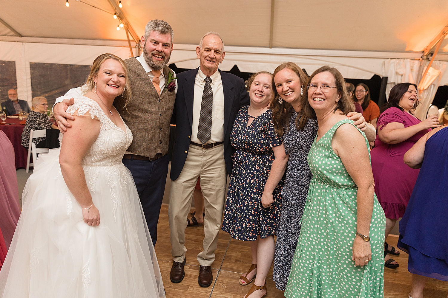 candid guests dancing