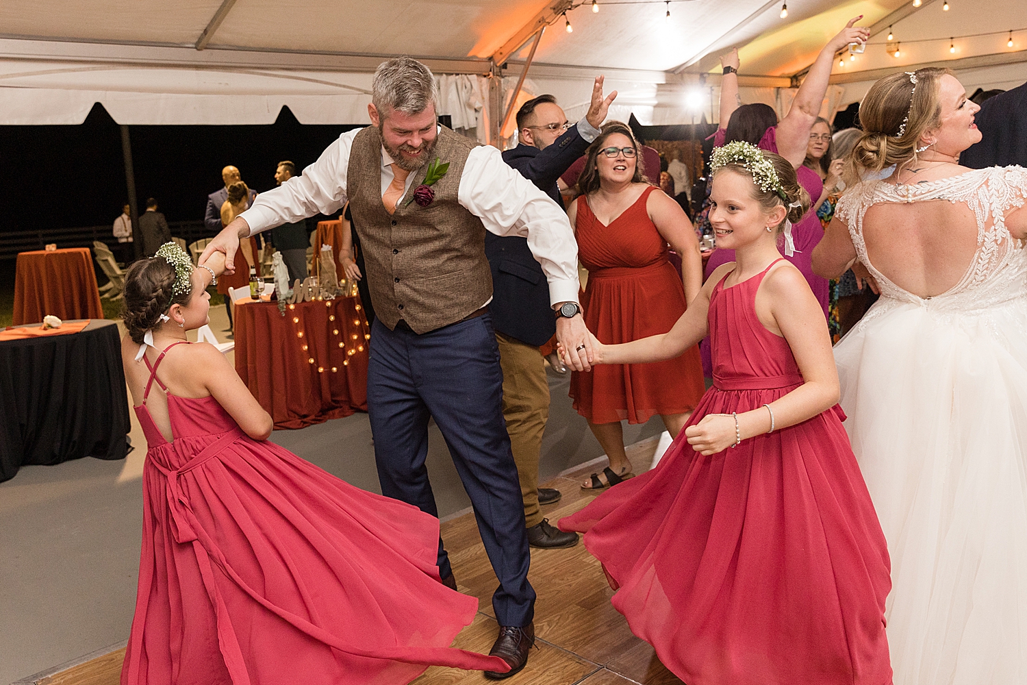 candid guests dancing