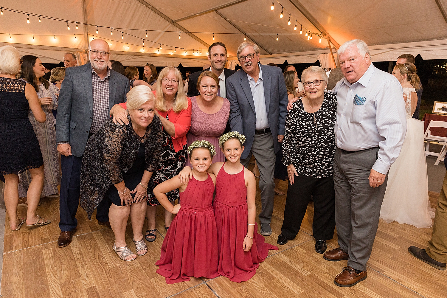 candid guests dancing