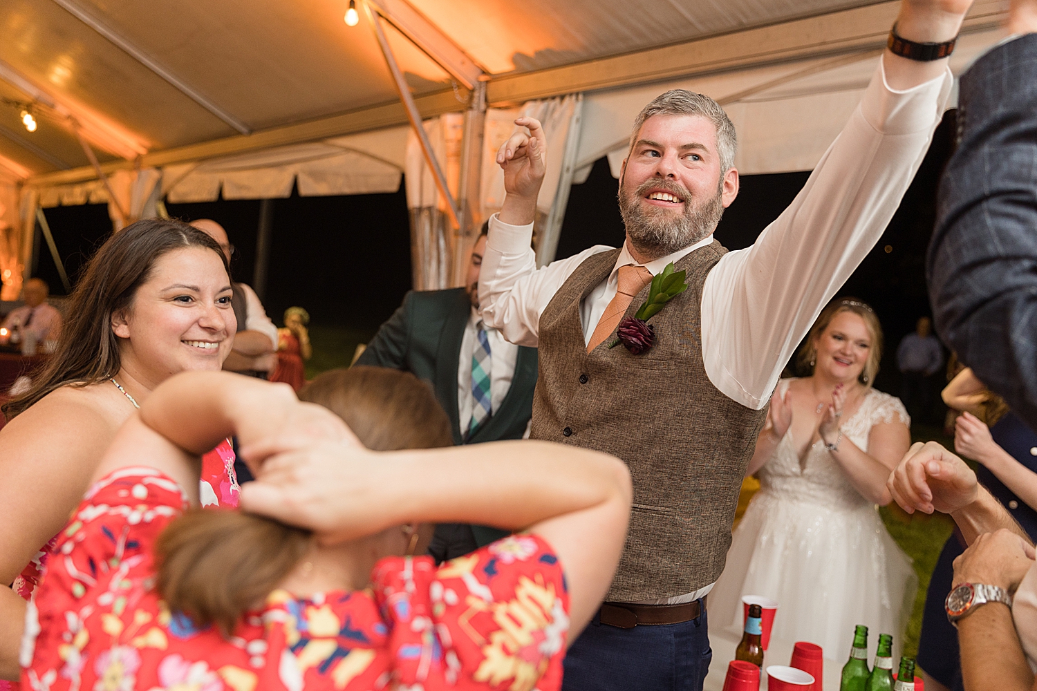 candid guests dancing