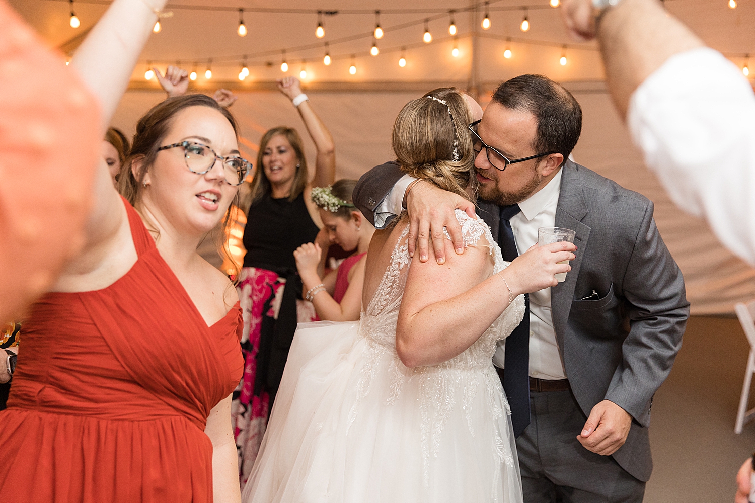 candid guests dancing