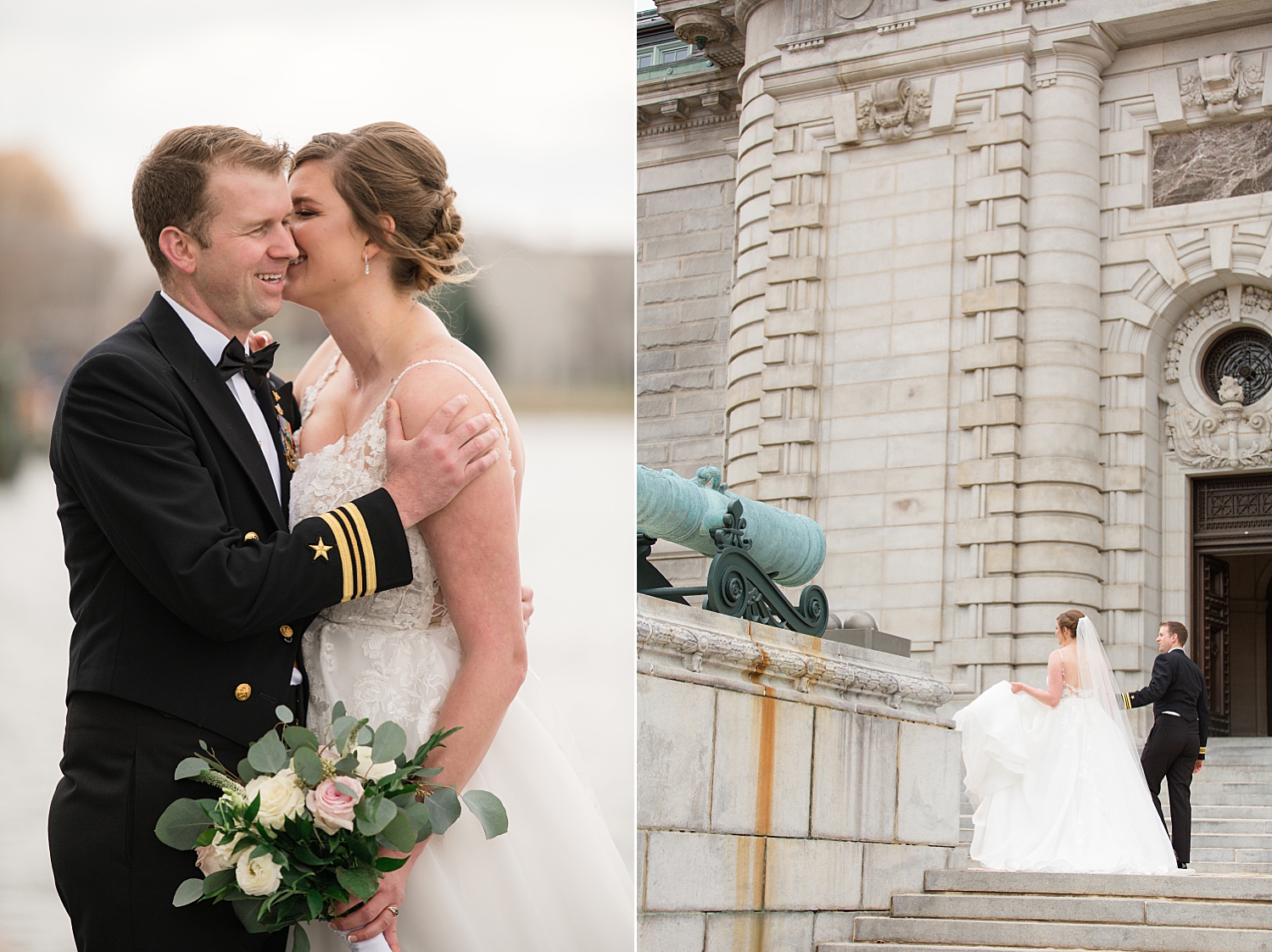 bride and groom couple portrait usna