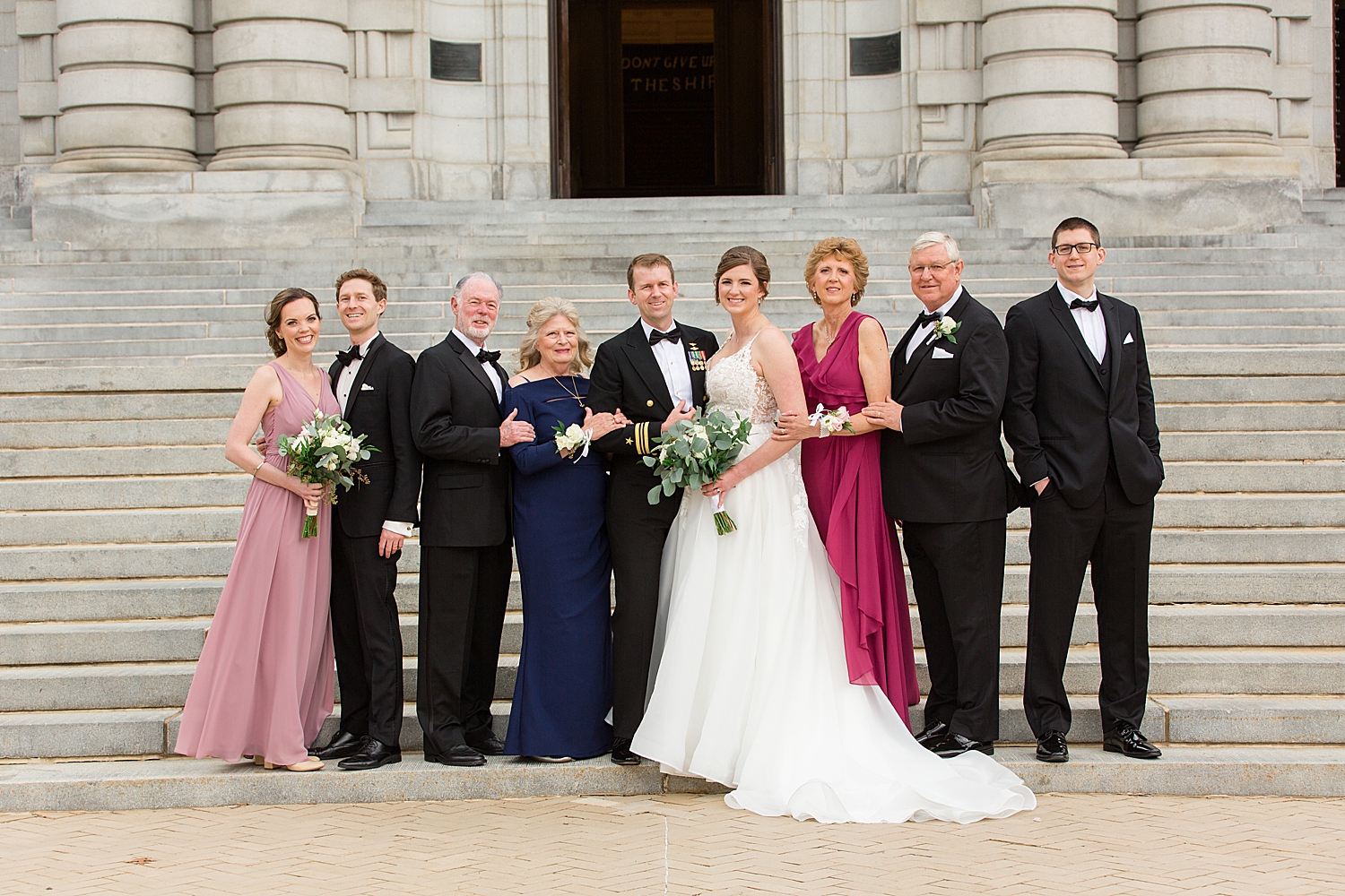 family formal wedding naval academy