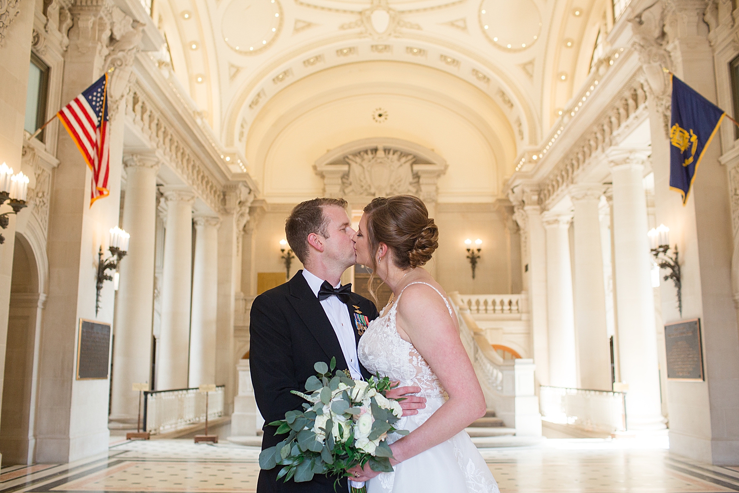 naval academy wedding bancroft hall portrait