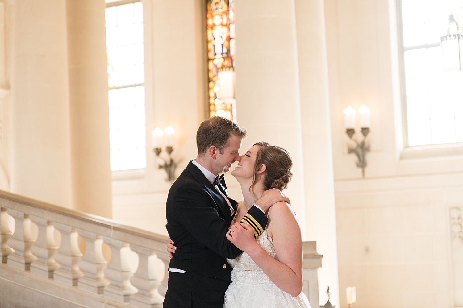 naval academy wedding bancroft hall portrait