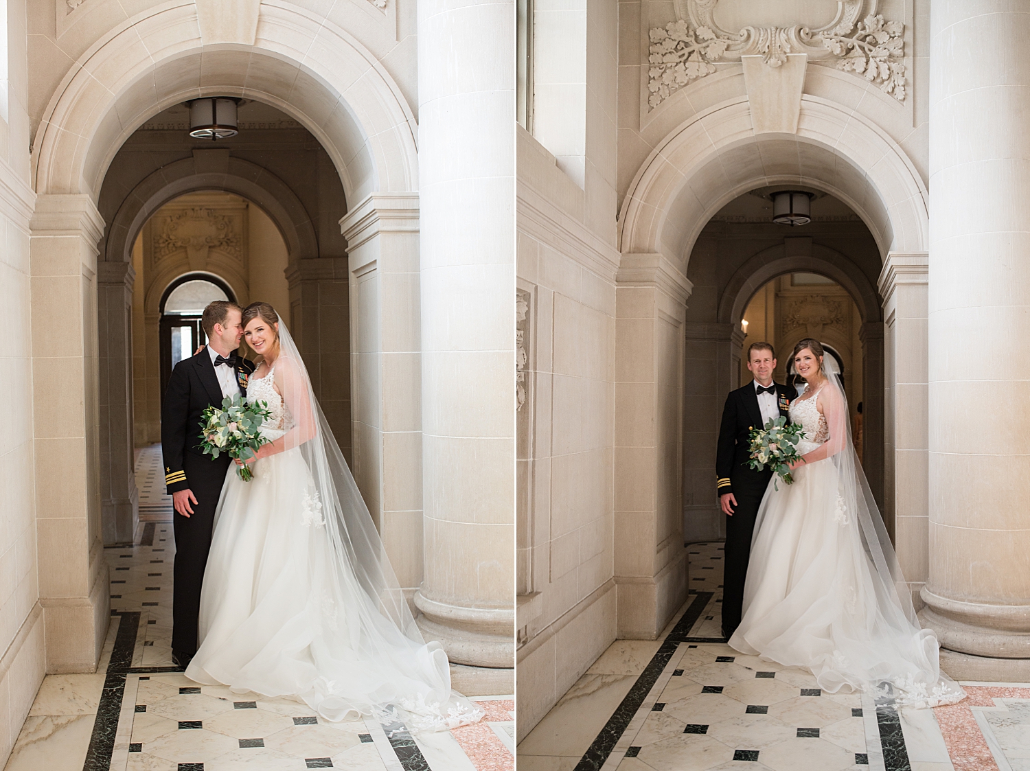 couple portrait at US Naval Academy