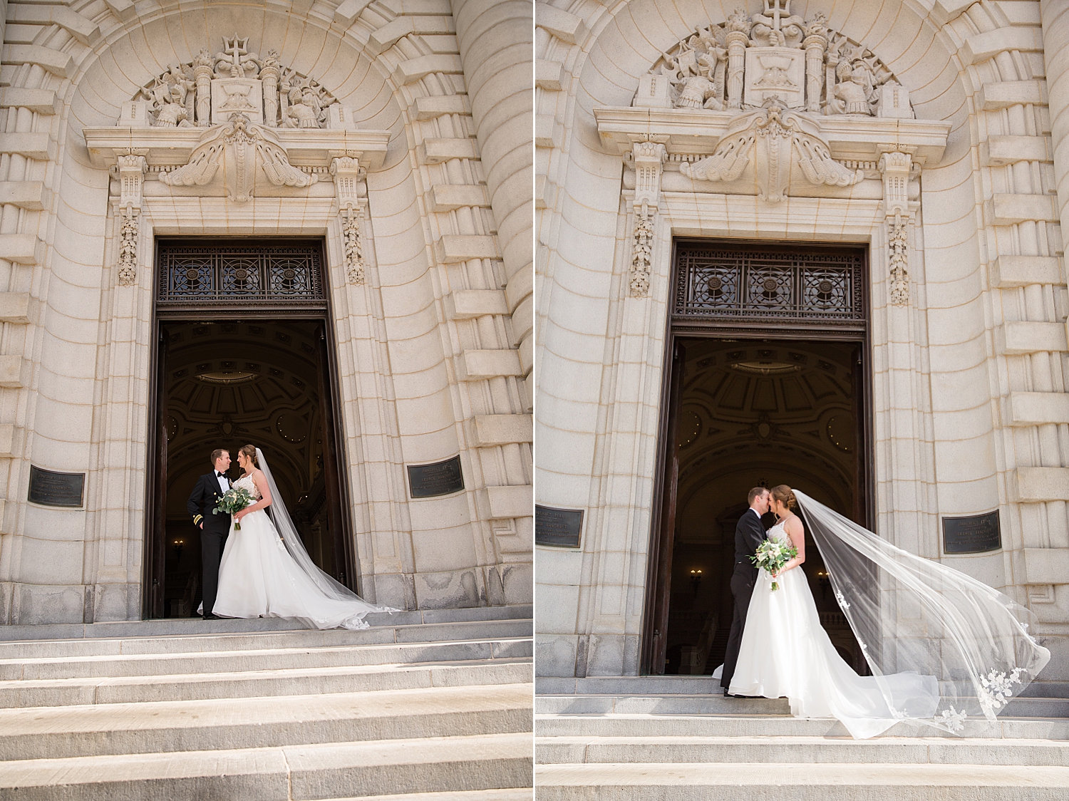 couple portrait at US Naval Academy