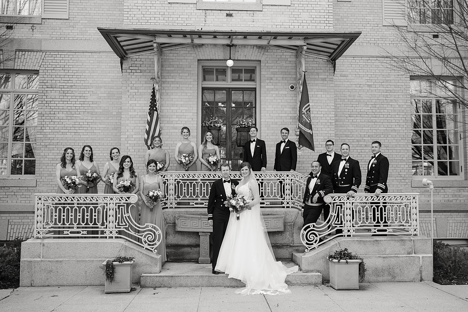 full wedding party portrait