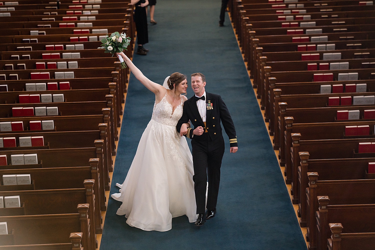 bride and groom exit ceremony