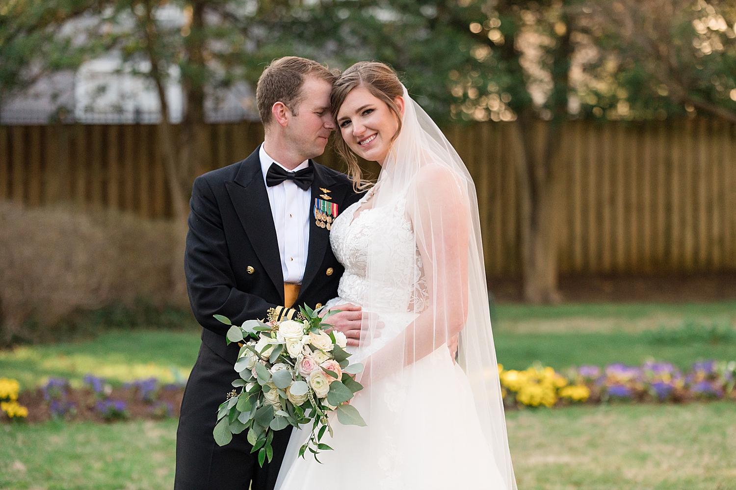 couple portrait in usna garden