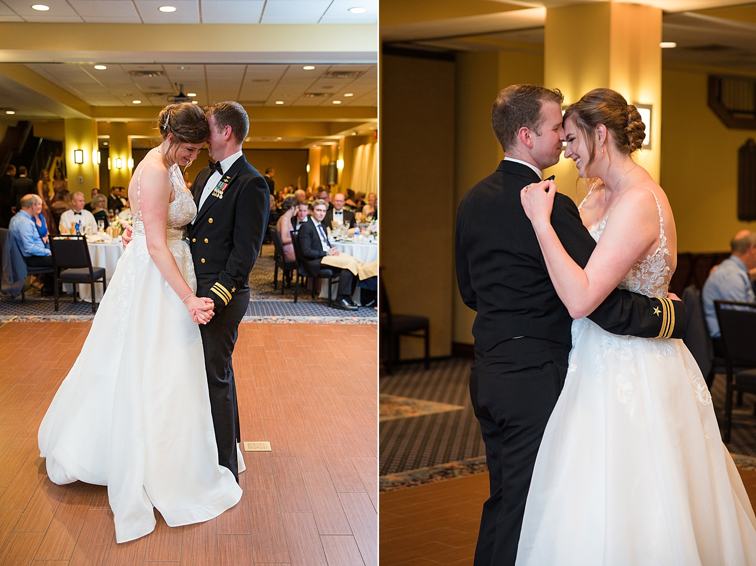 bride and groom first dance