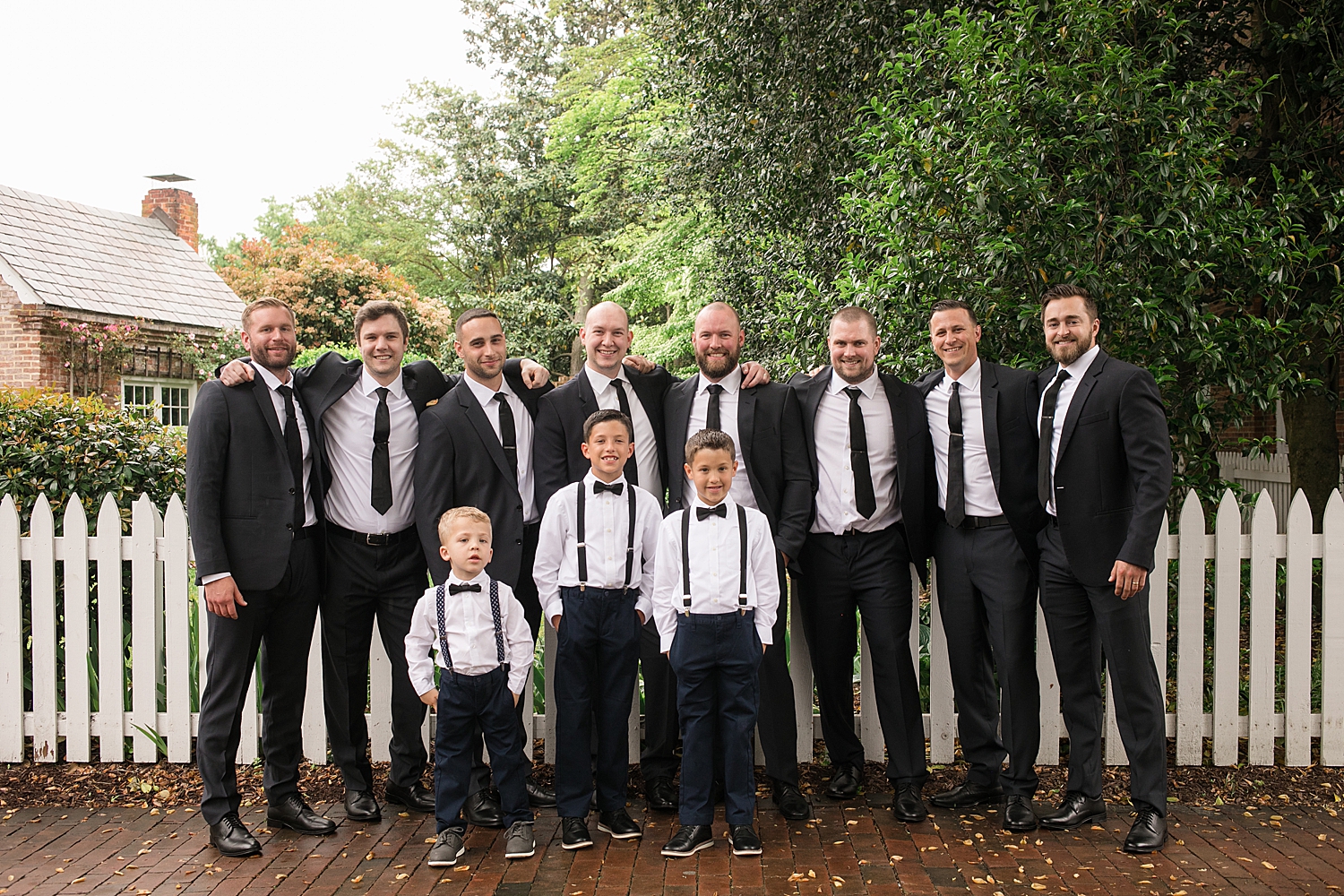 full grooms party ring bearers