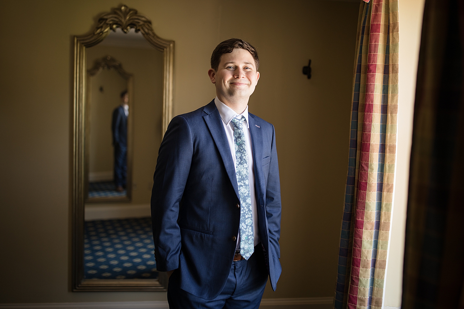 groom portrait getting ready