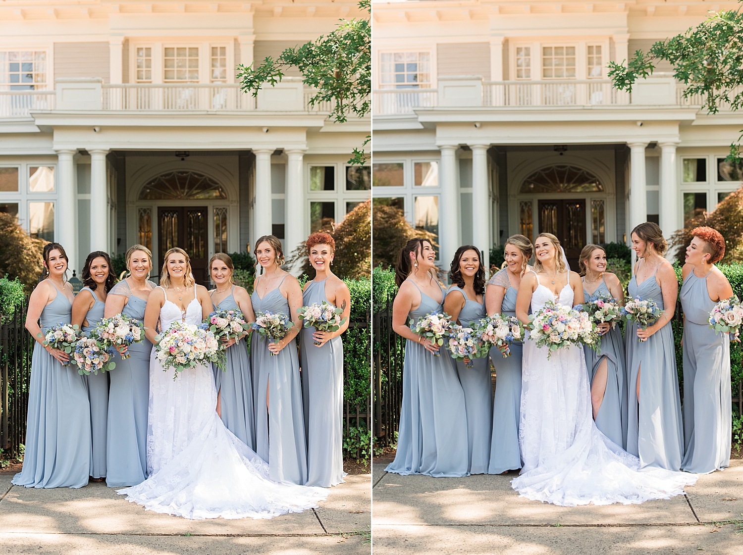 bride with bridesmaids