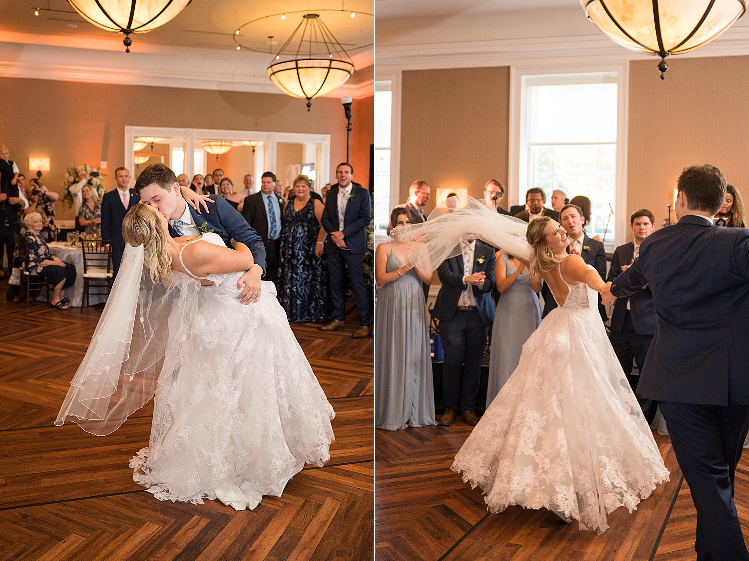 bride and groom first dance