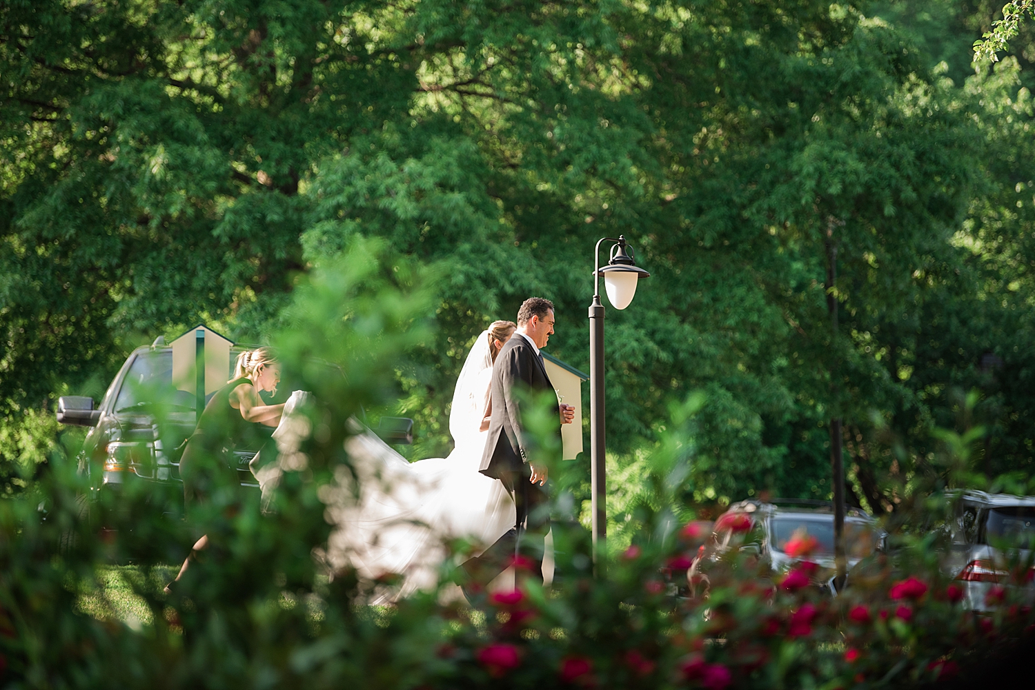 bride and her father approaching ceremony