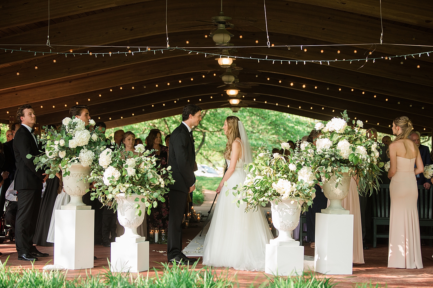 wedding ceremony under pavilion