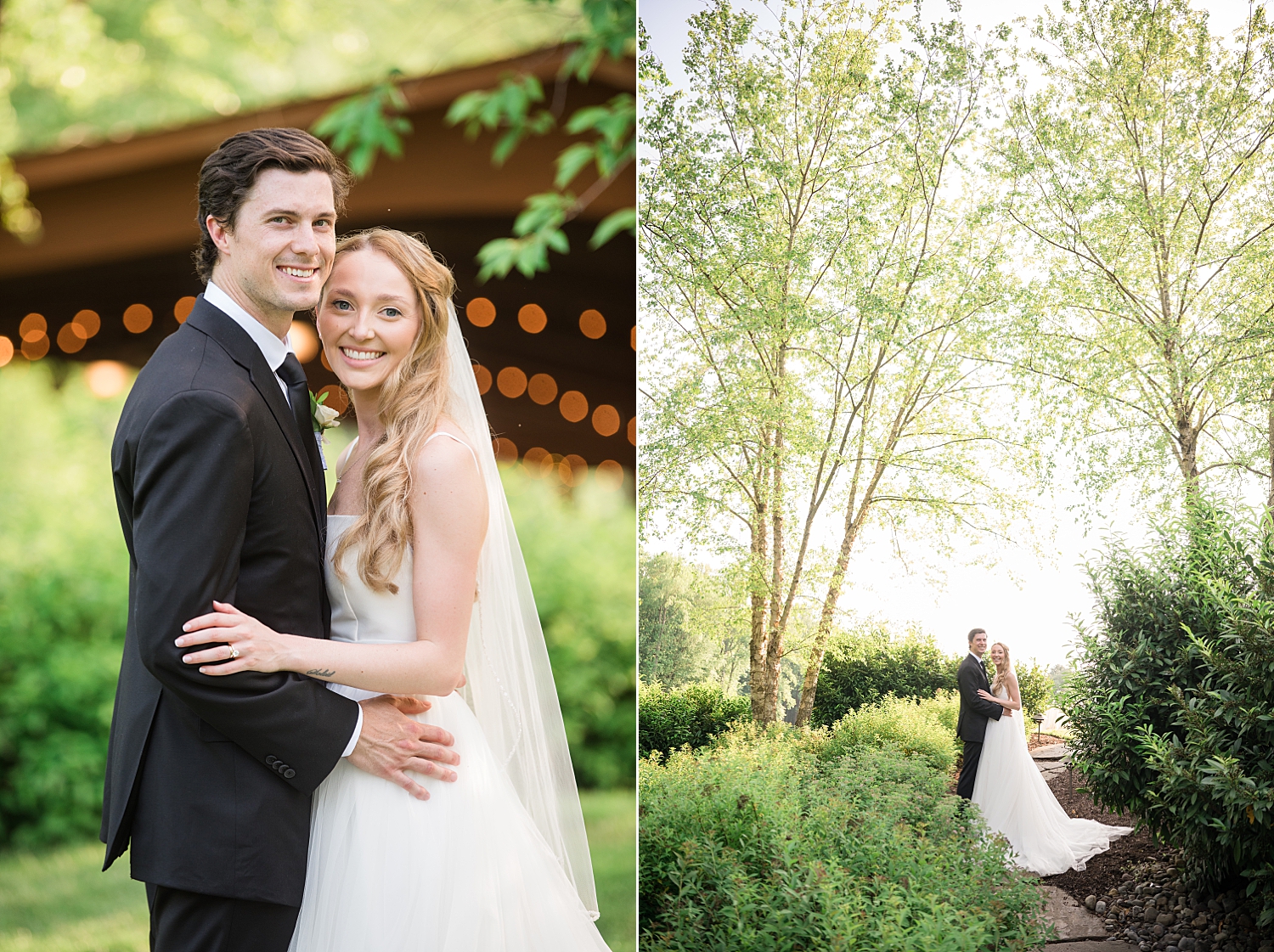 couple portrait summer greenery