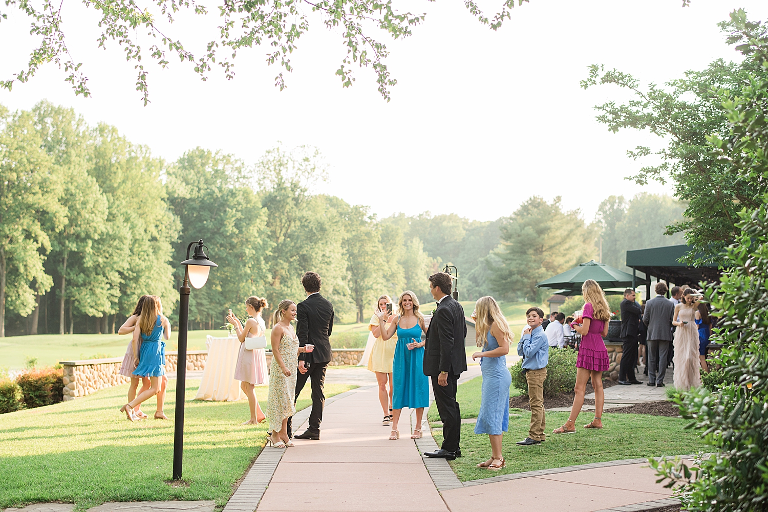 guests walking to cocktail hour