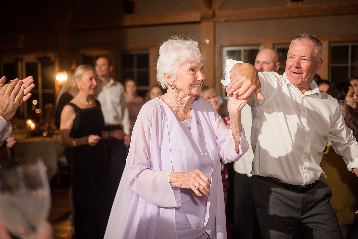 candid guests dancing