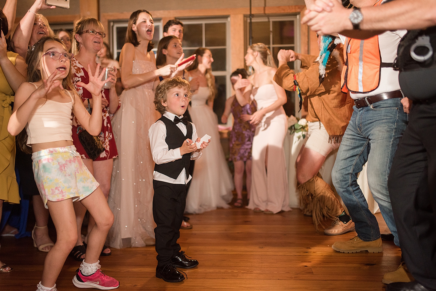 candid guests dancing