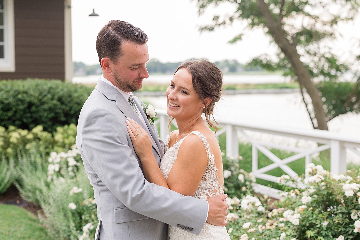 bride and groom portrait