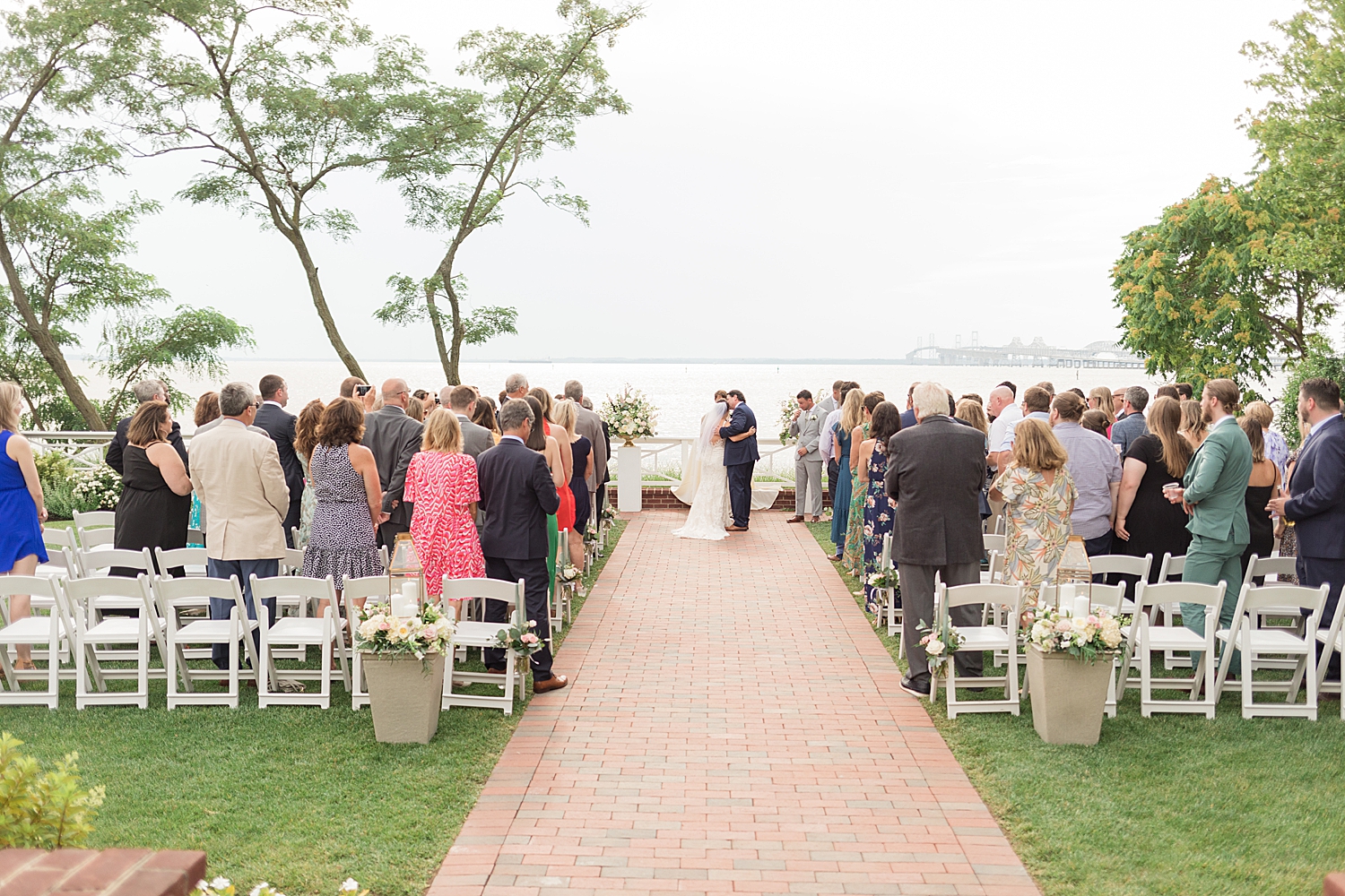 chesapeake bay beach club wedding ceremony