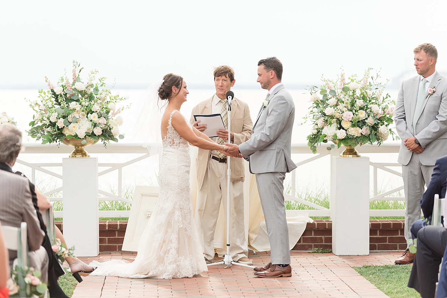 maryland beach waterfront wedding ceremony