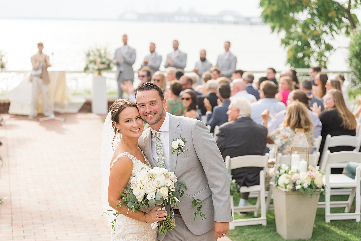 bride and groom exit ceremony