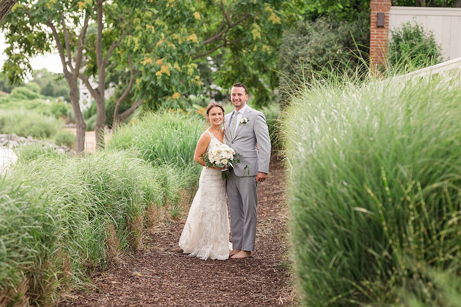 couple portrait in green reeds