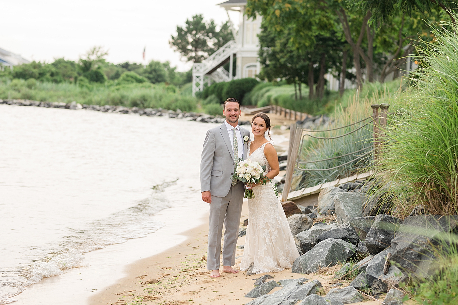 waterfront beach couple portrait