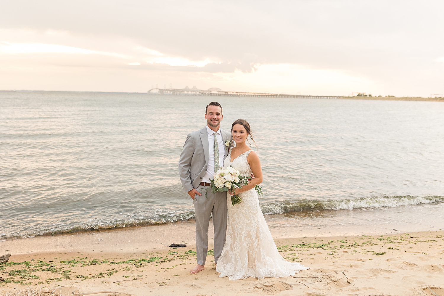 waterfront beach couple portrait