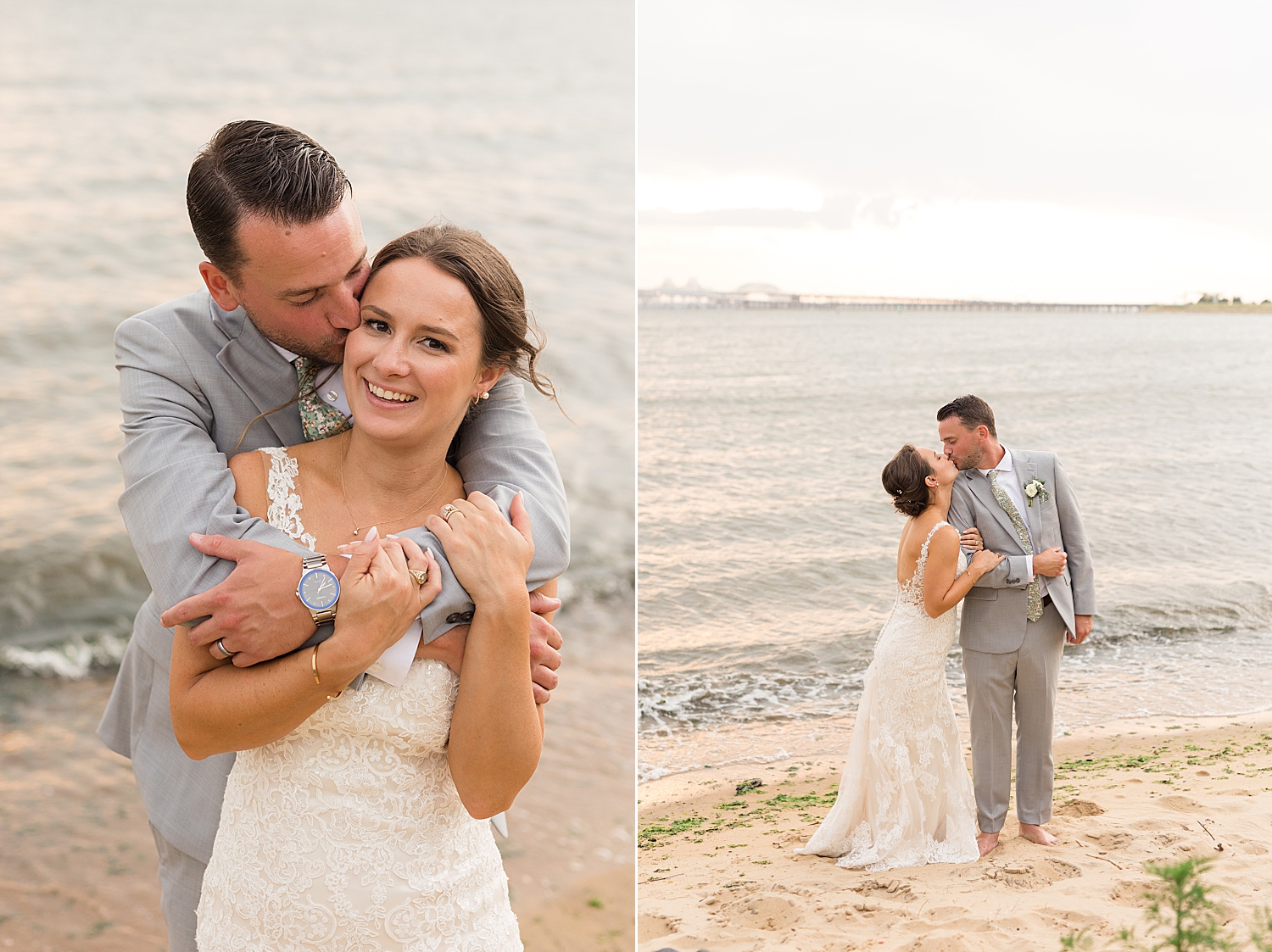 waterfront beach couple portrait