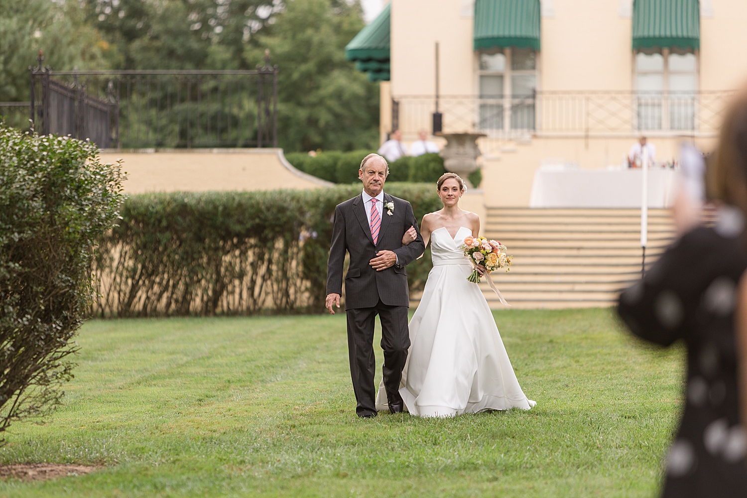 bride approaching ceremony