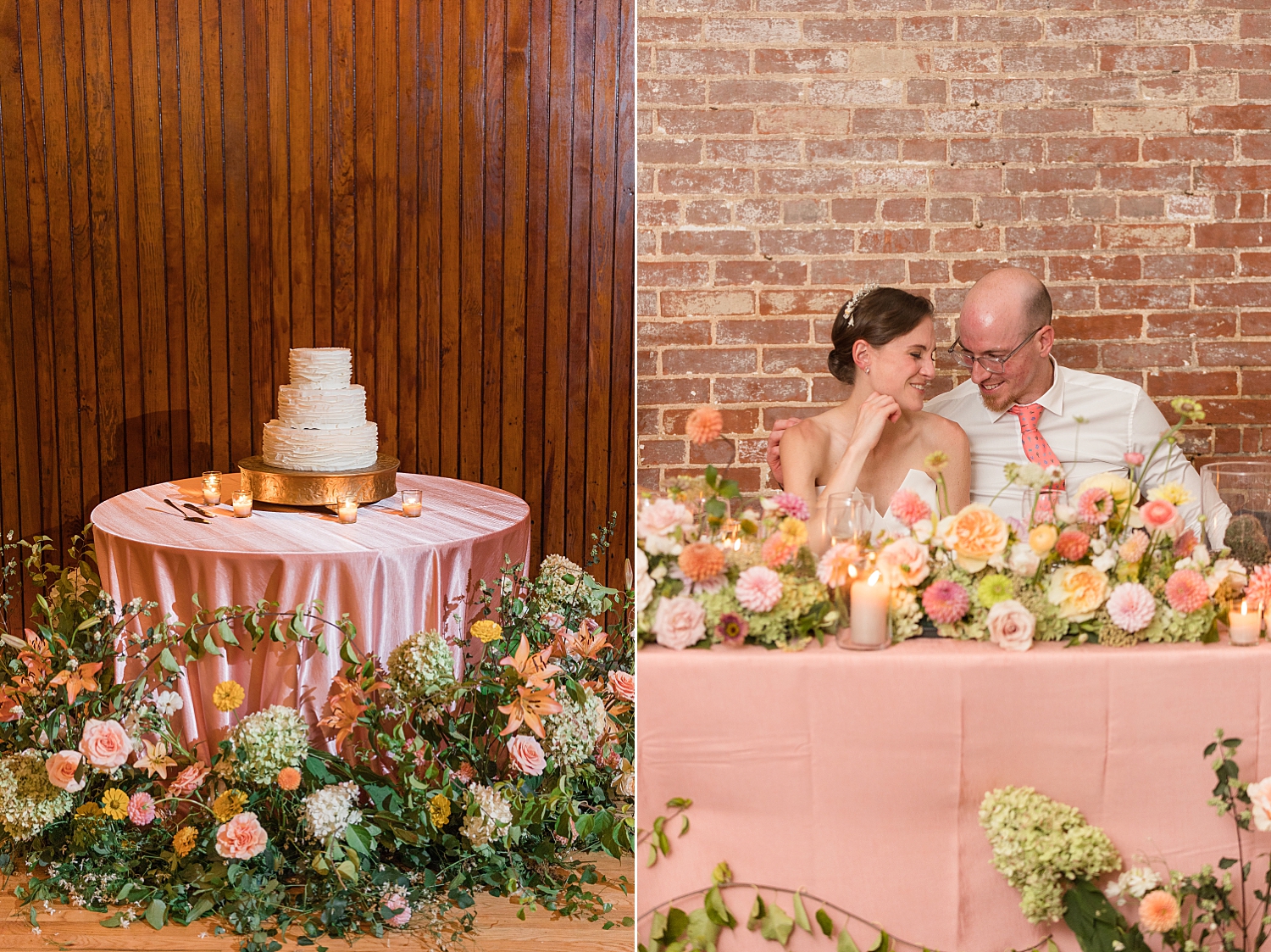 cake table and sweetheart table