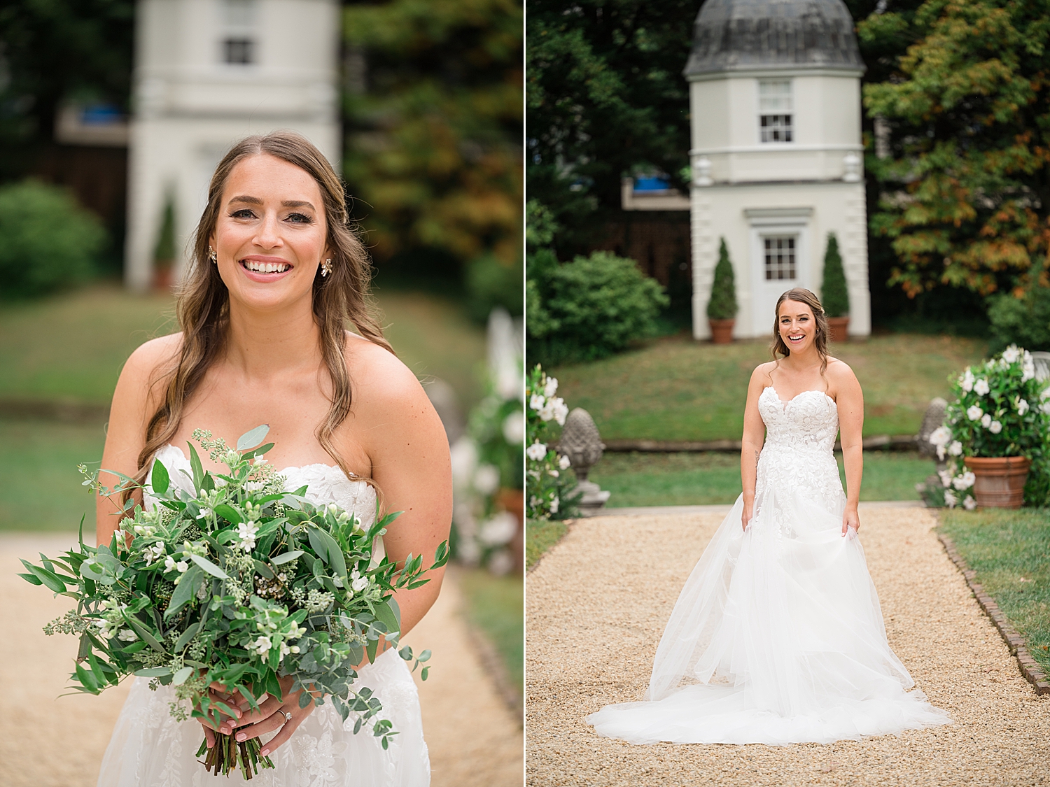 bridal portrait in paca house gardens