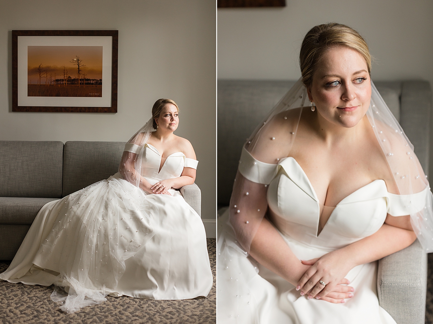 bridal portrait veil