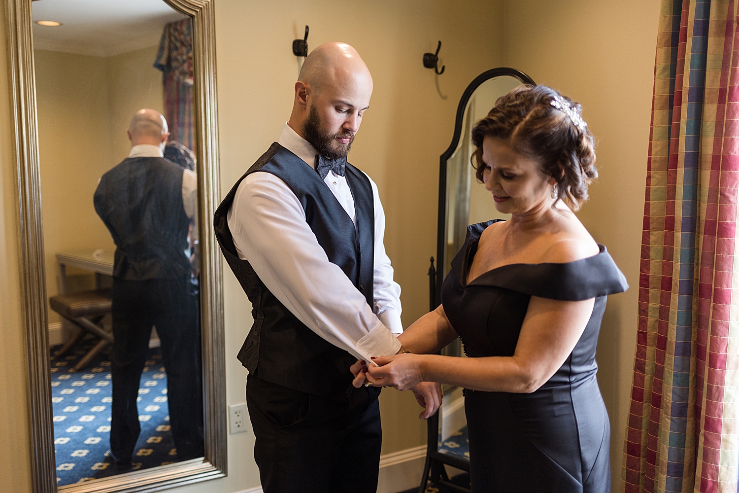 groom getting ready