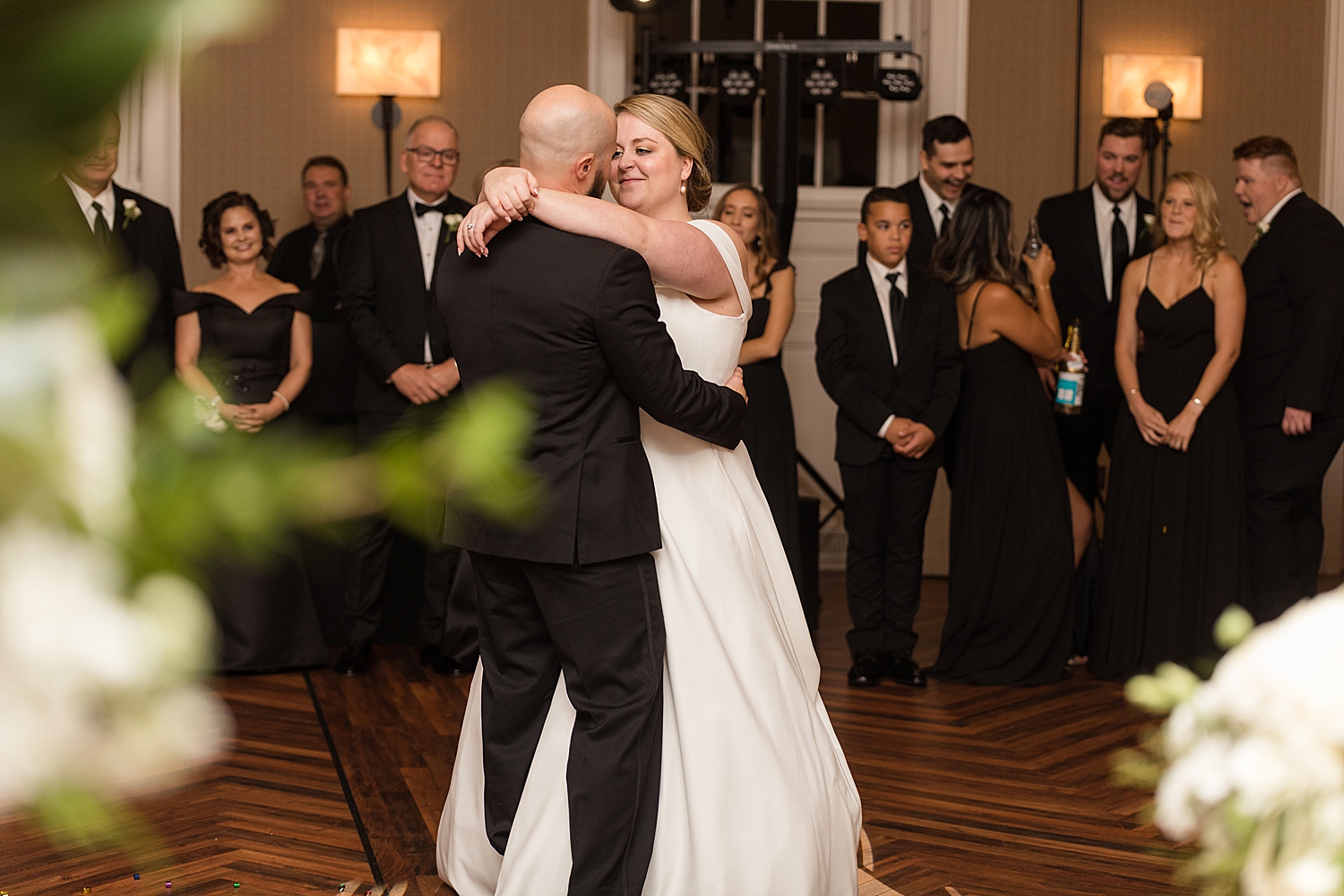 bride and groom first dance