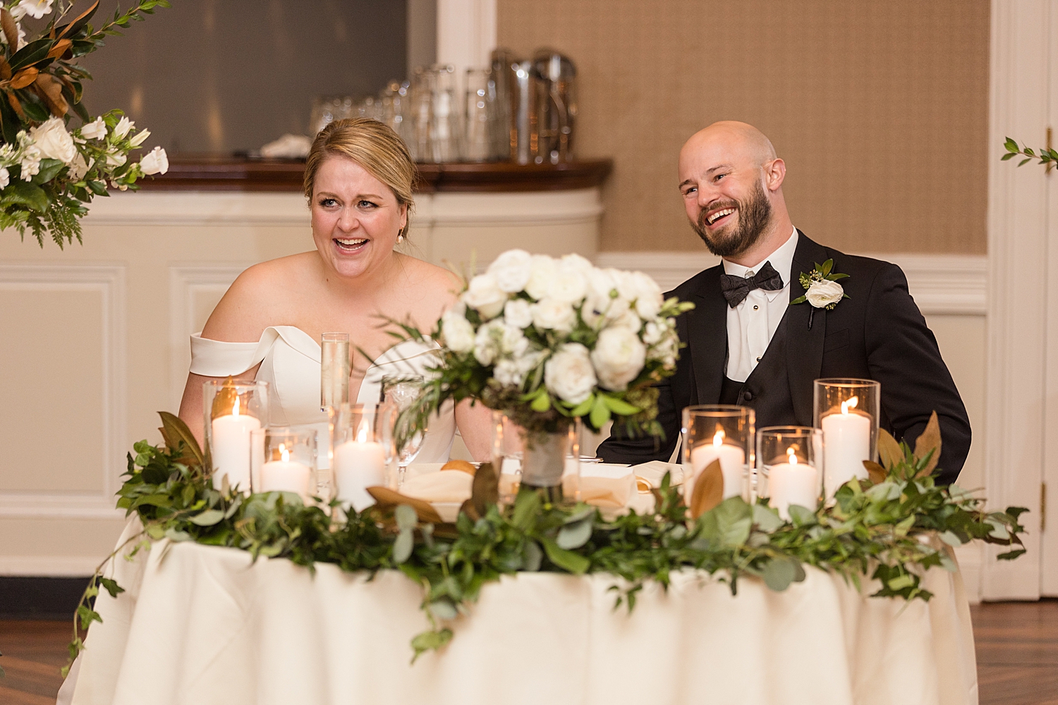 reactions to wedding toast from the couple